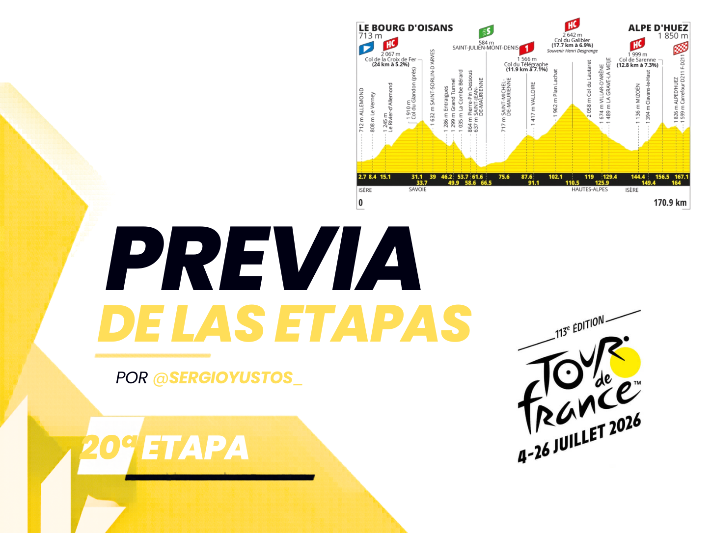 Previa 20ª etapa - Tour de Francia 2026
