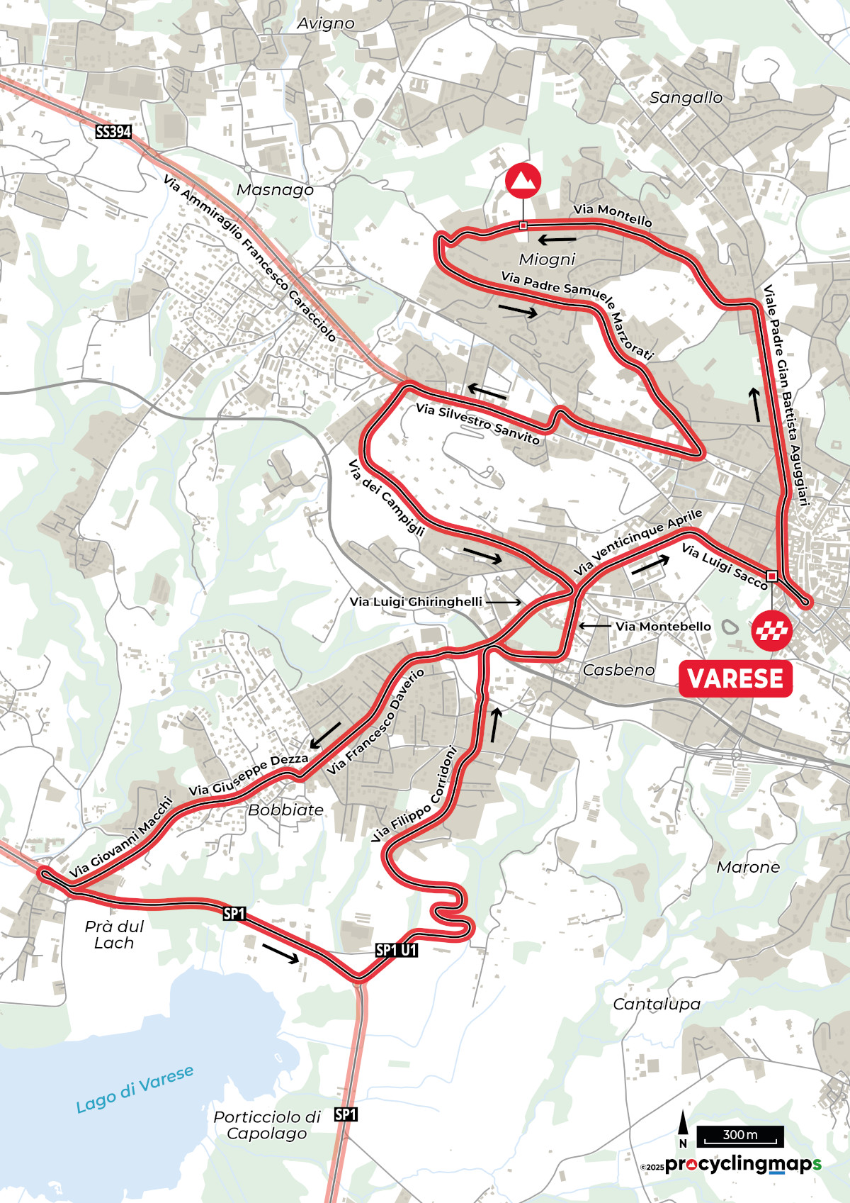 Plano del circuito de Varese